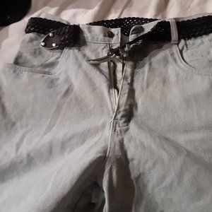 Bill Blass Cotton Shorts with Black Belt VINTAGE